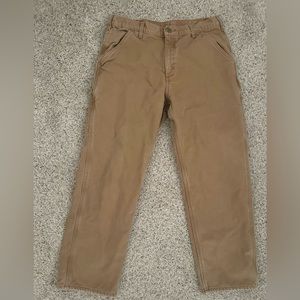 Men’s Carhartt Work / Cargo Pants . Tan Fully lined. 36 X 30